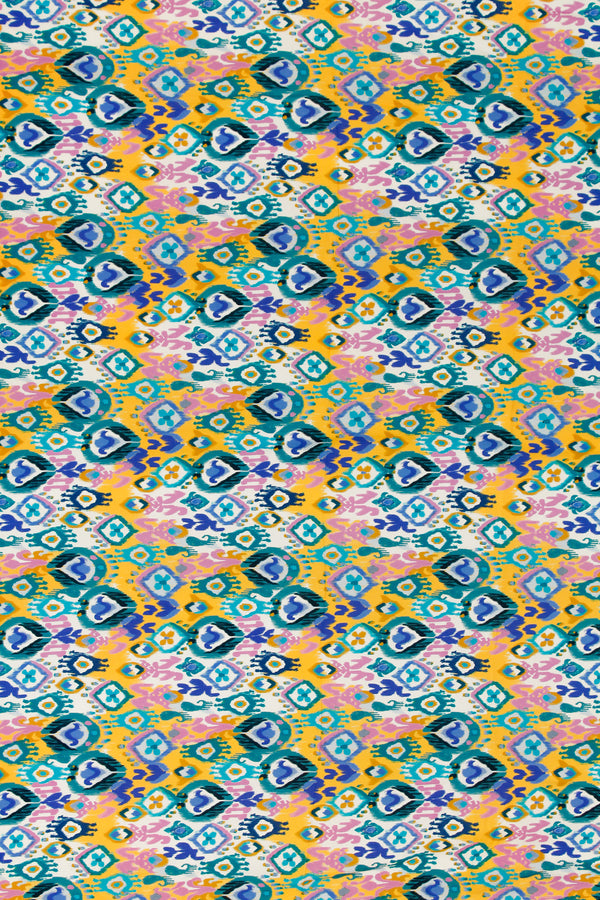 Printed Spanish Viscose Challis - Summer Ikats