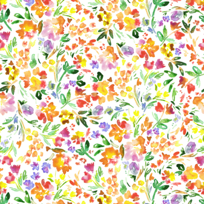 Printed Spanish Viscose Challis - Butterfly Bush