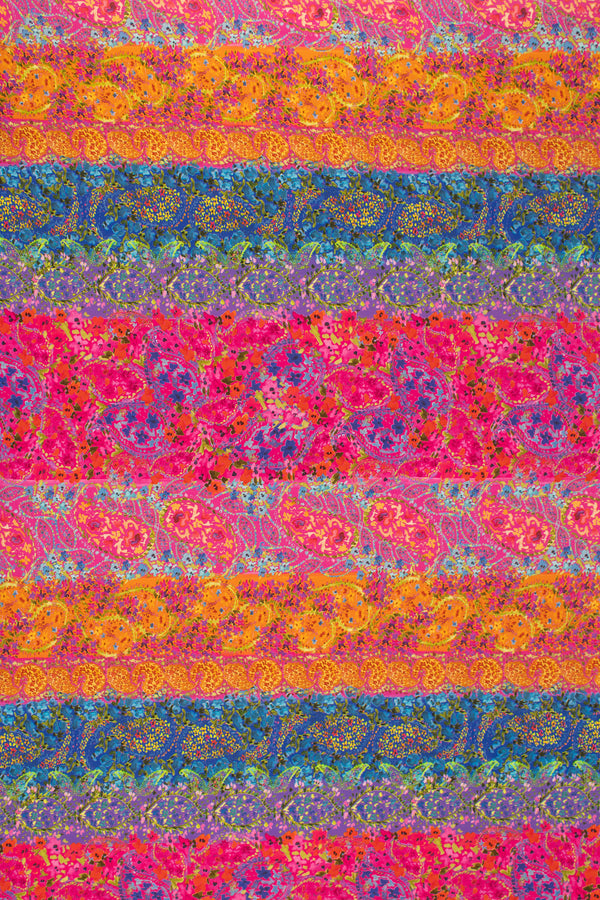 Printed Spanish Ecovero Viscose Challis - Prismatic