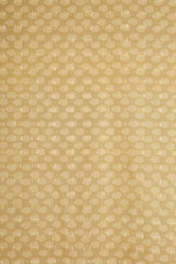 Printed Spanish Textured Organic Cotton Voile - Golden Chandeliers