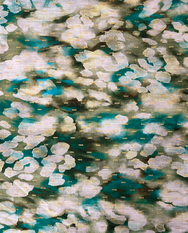 Printed Spanish Textured Cotton Voile (Metallic Thread) - Cooling Point