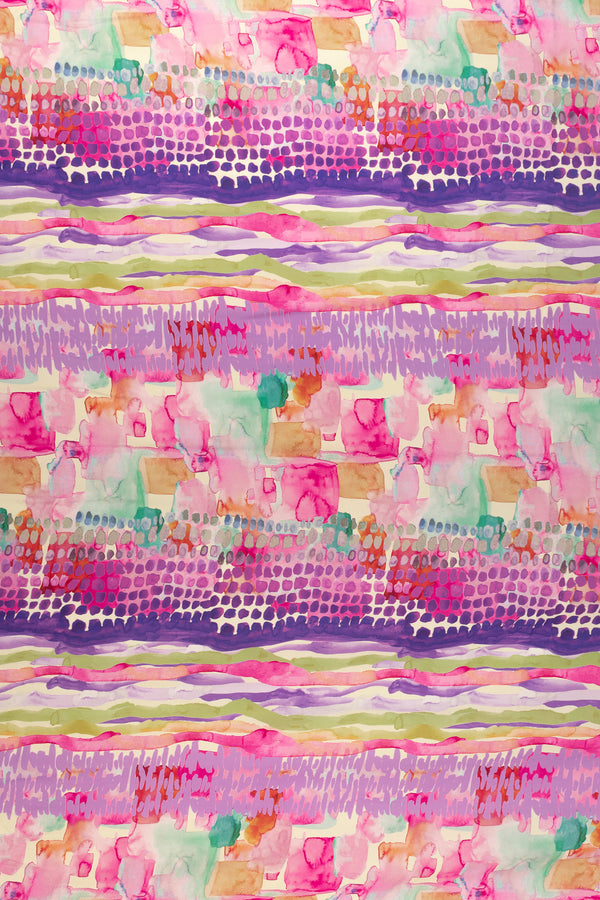 Printed Spanish Viscose Challis - Shy Love