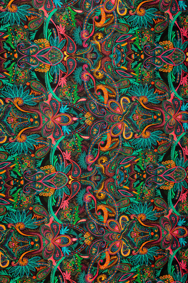 Printed Spanish Viscose Challis - Fireworks