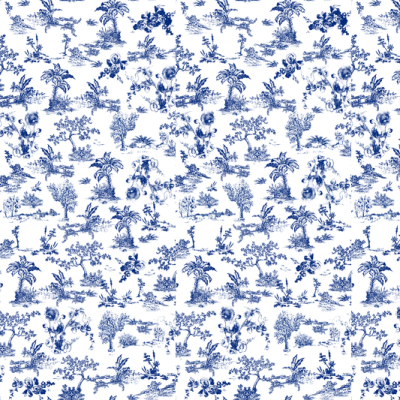 Printed Spanish Organic Cotton Poplin - Ink Landscape