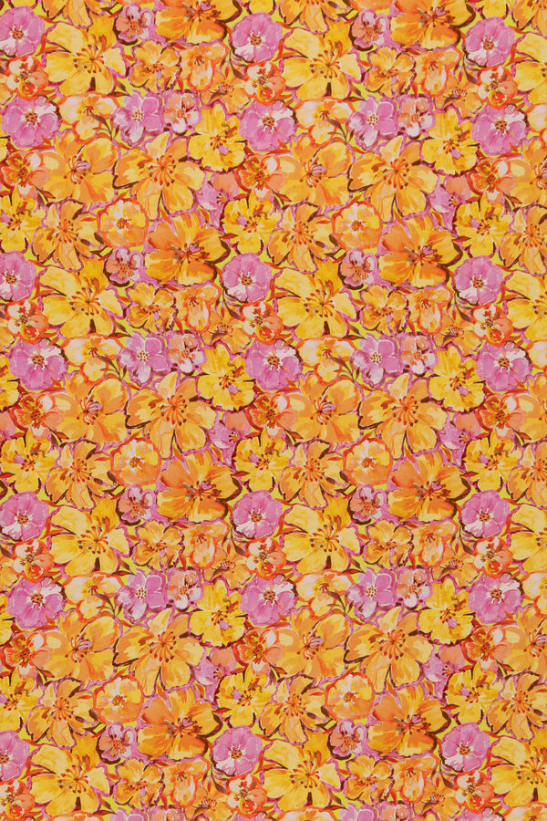 Printed Spanish Viscose Challis - Hard Candy