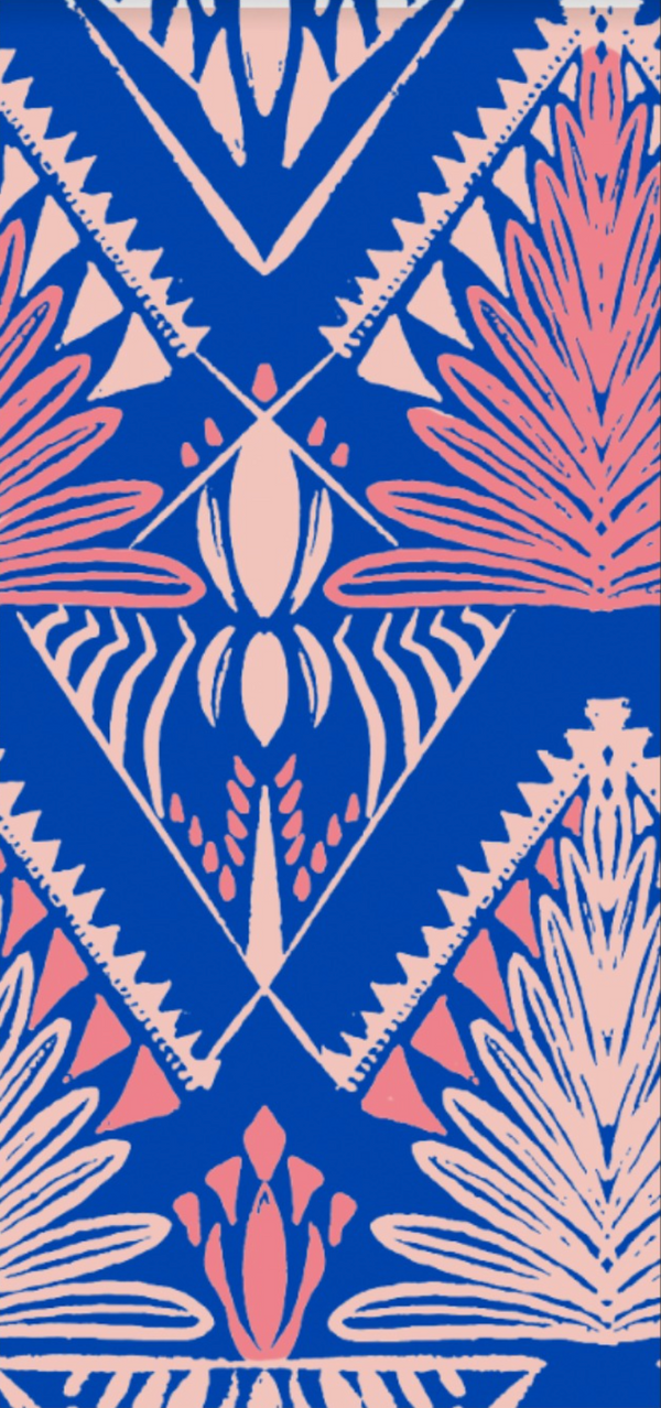 Printed Spanish Viscose Voile (Metallic Thread) - Fan Palms Cool