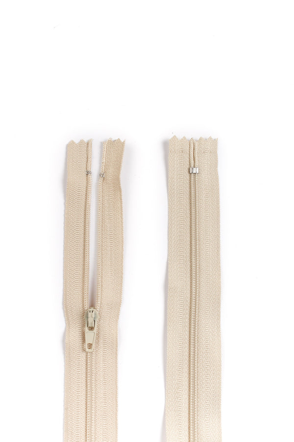 Nylon Dress Zips- Sand [15cm]