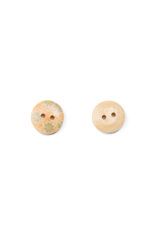 Wooden Buttons- Soft Floral