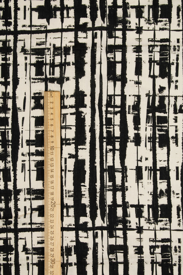 Printed Spanish Viscose Linen - Birds Eye View Day