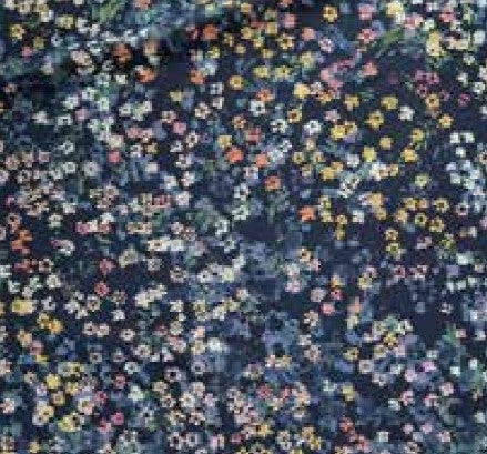 Printed Spanish Recycled Polyester Satin Twill - Midnight Bloom