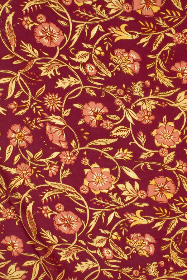 Printed Spanish Ecovero Viscose Georgette - Gliding Night