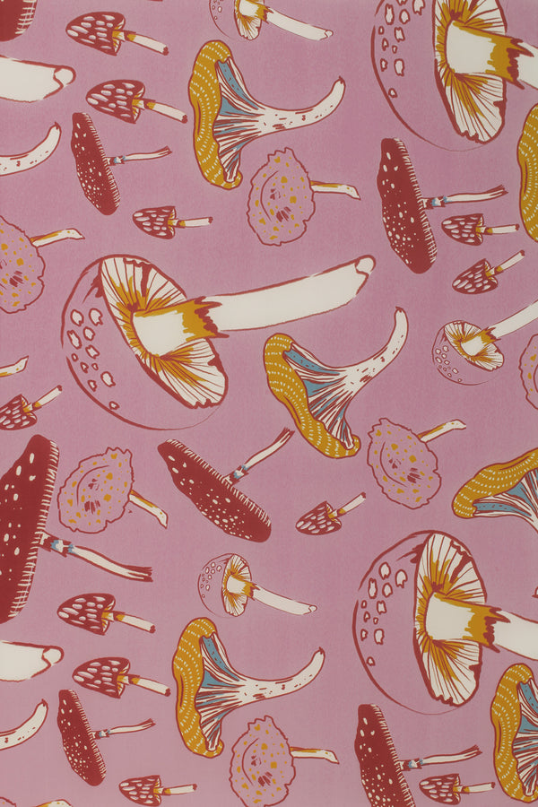 Printed Spanish Recycled Polyester Crepe - Chanterelle