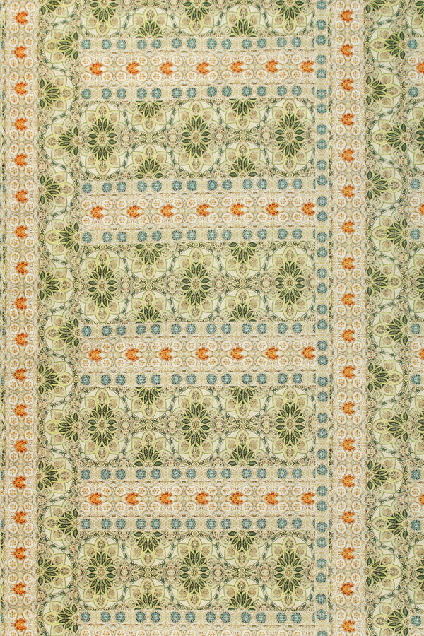 Printed Spanish Organic Cotton Voile - Palace Motif