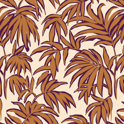 Printed Spanish Recycled Polyester Crinkle Chiffon - Peachy Palm