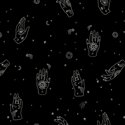 Printed Spanish Polyester Crinkle Chiffon - Interstellar