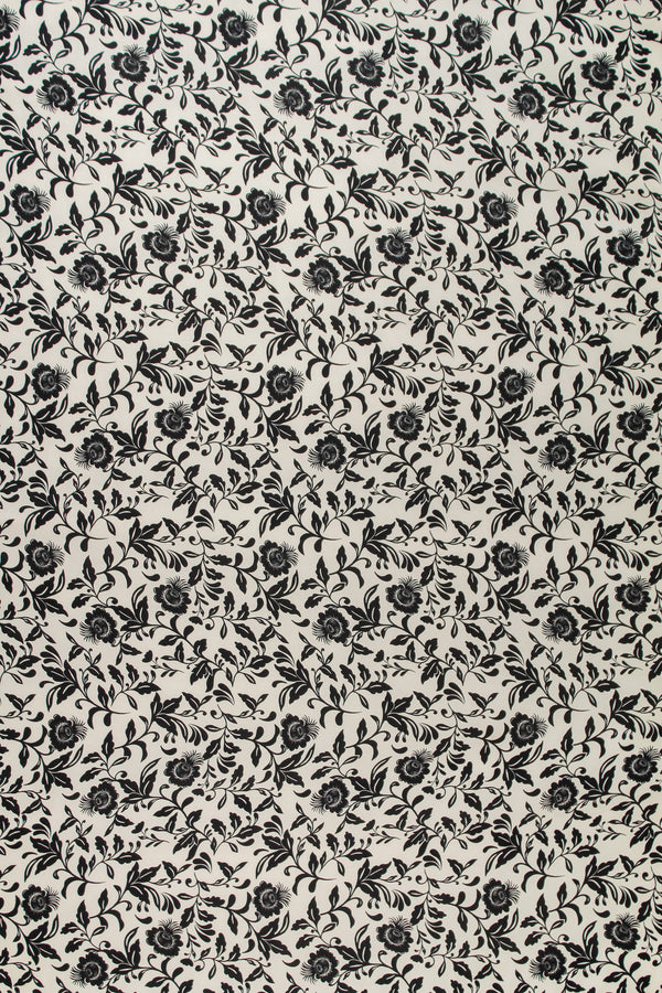 Printed Spanish Polyester Satin Charmeuse - Lilium