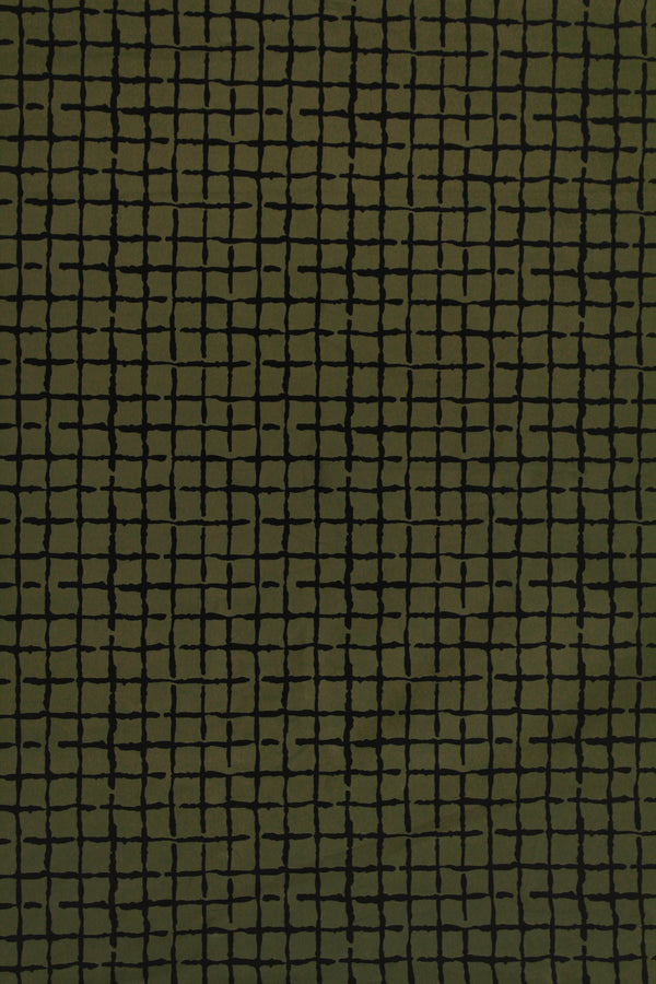 Printed Spanish Organic Cotton Sateen Twill - Checkered Grids