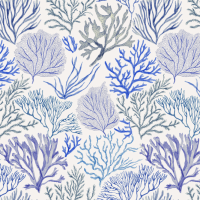 Printed Spanish Recycled Polyester Crepe - Sargassum