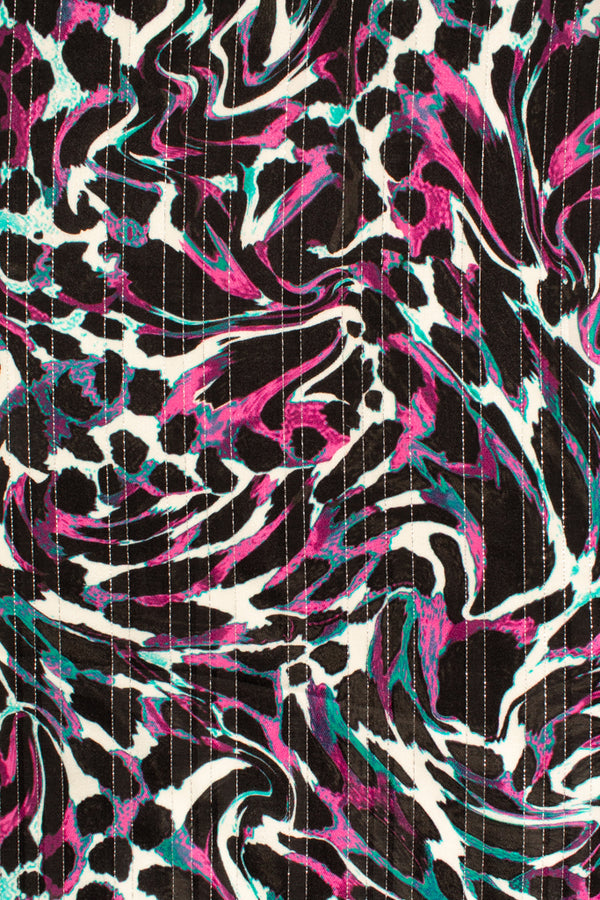 Printed Spanish Ecovero Viscose Voile (Metallic Thread) - Disco Leopard