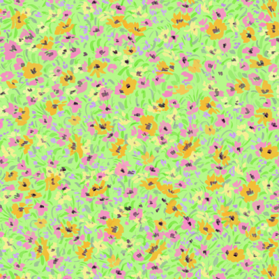 Printed Spanish Organic Cotton Poplin Spandex - Watercolour Flower