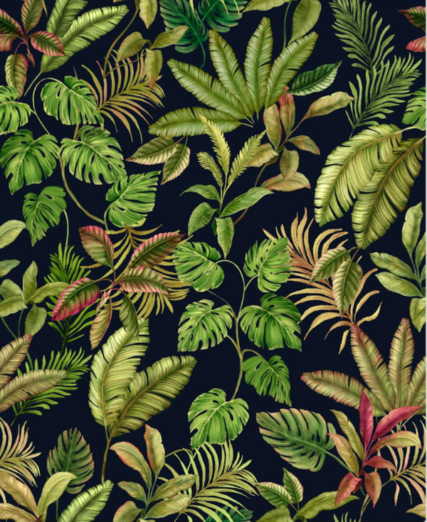 Printed Spanish Viscose Challis - Midnight Canopy