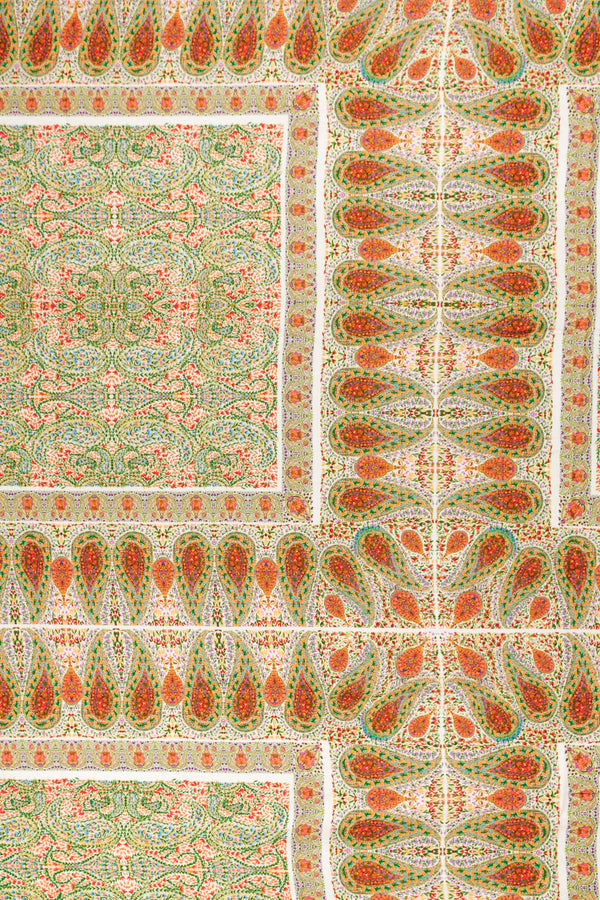 Printed Spanish Viscose Crepe - Zillions Green