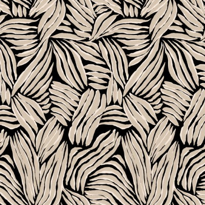 Printed Spanish Recycled Polyester Satin Twill - Botanical Beige