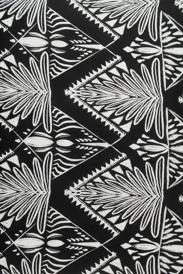 Printed Viscose - Shark Tooth