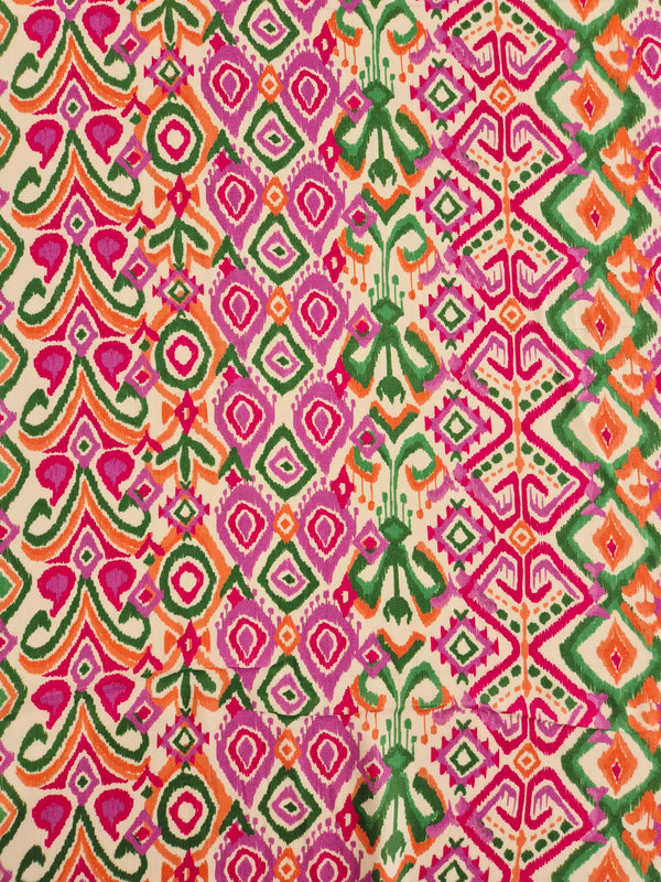 Printed Spanish Viscose Challis - Runic