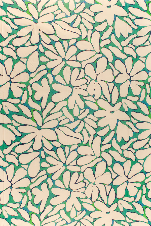 Printed Spanish Organic Cotton Voile - Shell Drum