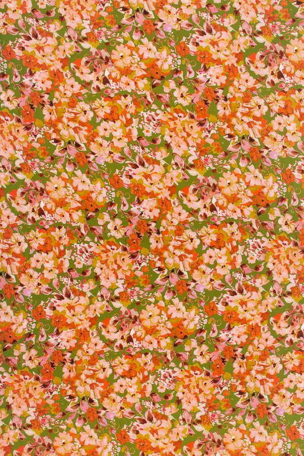 Printed Spanish Viscose Challis - Summer Bouquet