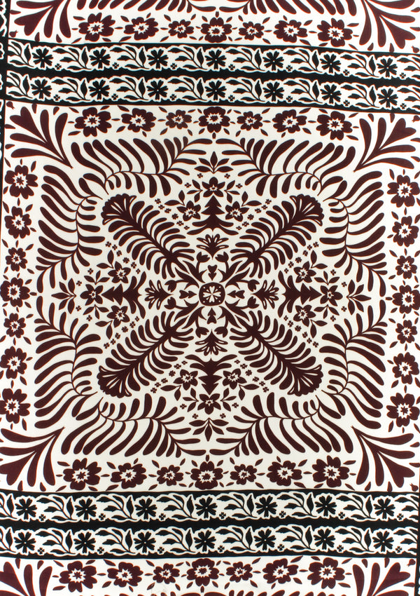 Printed Spanish Viscose Twill - Mahogany