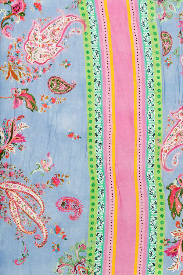 Printed Spanish Viscose Challis - Sweet Paisley