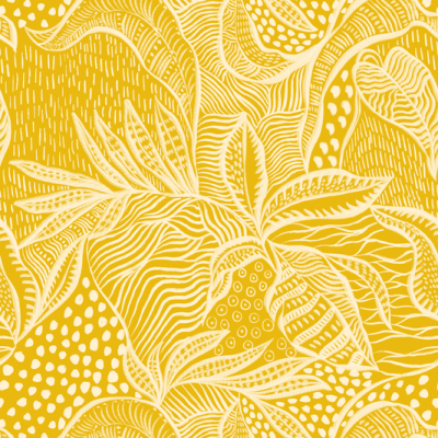 Printed Spanish Viscose Challis - Lemon Leaves