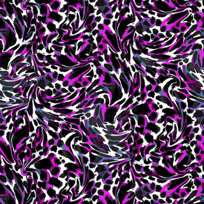 Printed Viscose Voile [Metalic Thread] - Disco Leopard