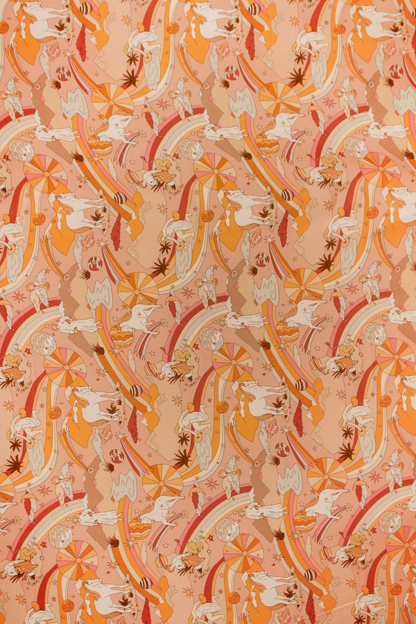 Printed Spanish Polyester Satin Twill - Melodrama