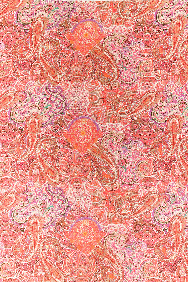 Printed Spanish Viscose Challis - Heat Wave