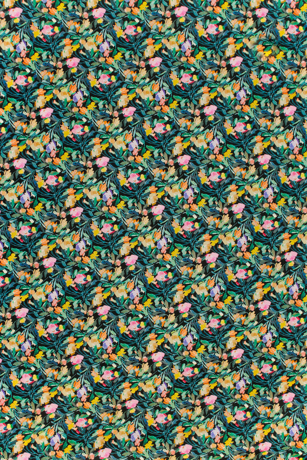 Printed Spanish Organic Cotton Voile - Strokes of Passion