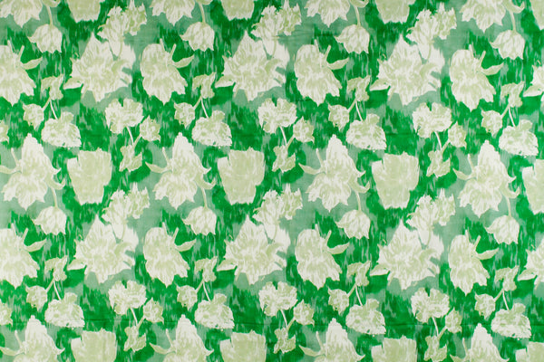 Printed Spanish Organic Cotton Voile - Emerald Bay