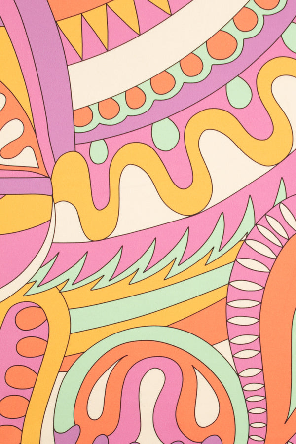 Printed Spanish Organic Cotton Sateen - Emilio Pink