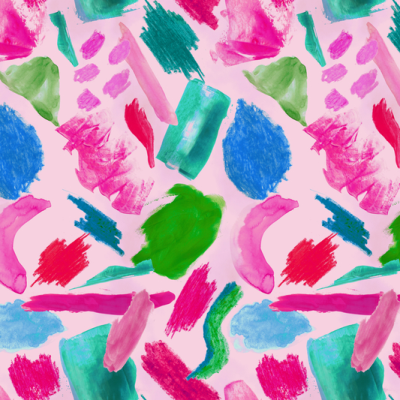 Printed Spanish Viscose Challis - Macaroni Art Pink