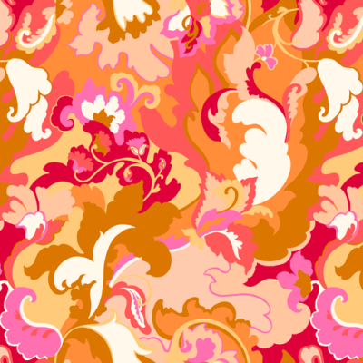 Printed Spanish Viscose Challis - Absolem Pink