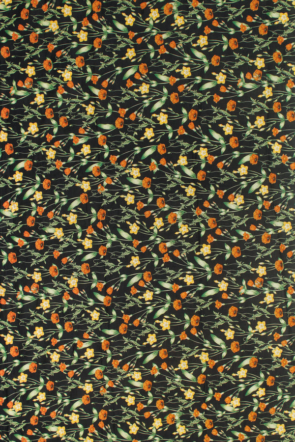 Printed Spanish Organic Cotton Voile - Night Time Frollick