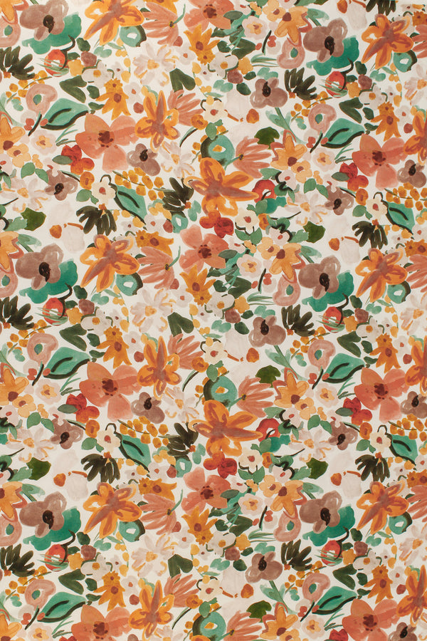 Printed Spanish Viscose Crepe - Watercolour Wallpaper