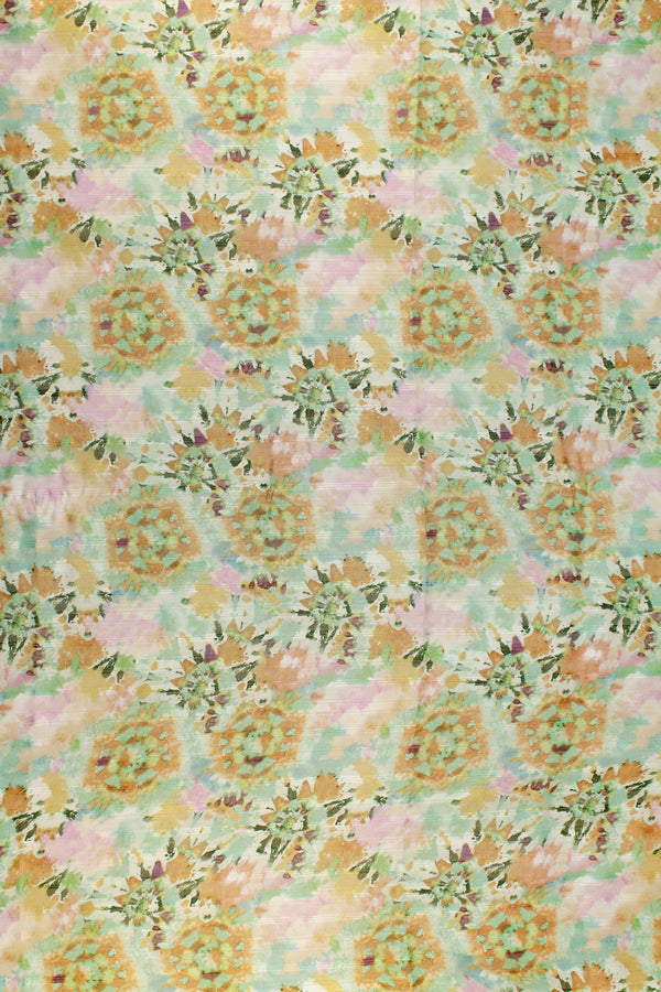 Printed Spanish Textured Organic Cotton Voile - Revealing Colours