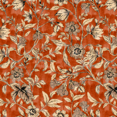 Printed Ecovero Viscose - Watercolour Rust