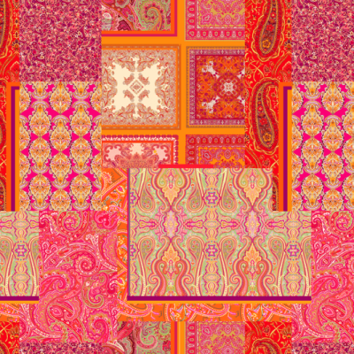 Printed Ecovero Viscose - Boho Patchwork