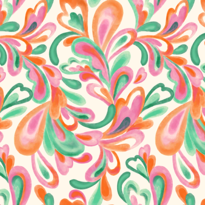 Printed Ecovero Viscose - Cream Bouquet