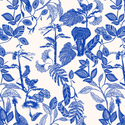 Printed Cotton - Blue Savanna