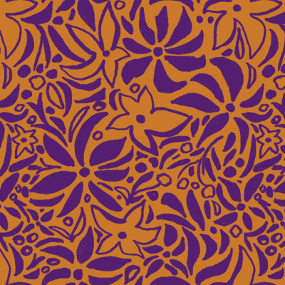 Printed Textured Lightweight Polyester - Ginger Shot
